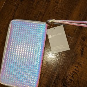 NWT holographic wristlet